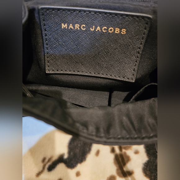Marc Jacobs Black Nylon Backpack with Gold Accents - Picture 3 of 4